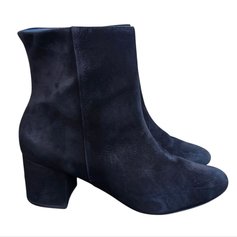 Schutz Women's Black Suede‎ Booties Block Heel size EU 39 / US 9